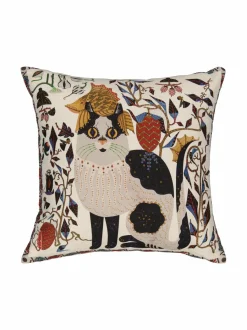 Sisustustyynyt|Klaus Haapaniemi & Co Les Chats Ryder -tyynynpäällinen 50 x 50 cm WHITE