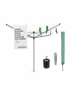 Pyykkihuolto|Brabantia Lift-O-Matic Advance- pyörivä kuivausteline GREY