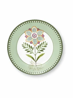 Lautaset & Kulhot|PIP Studio Lily & Lotus -posliinilautanen 21 cm LIGHT GREEN