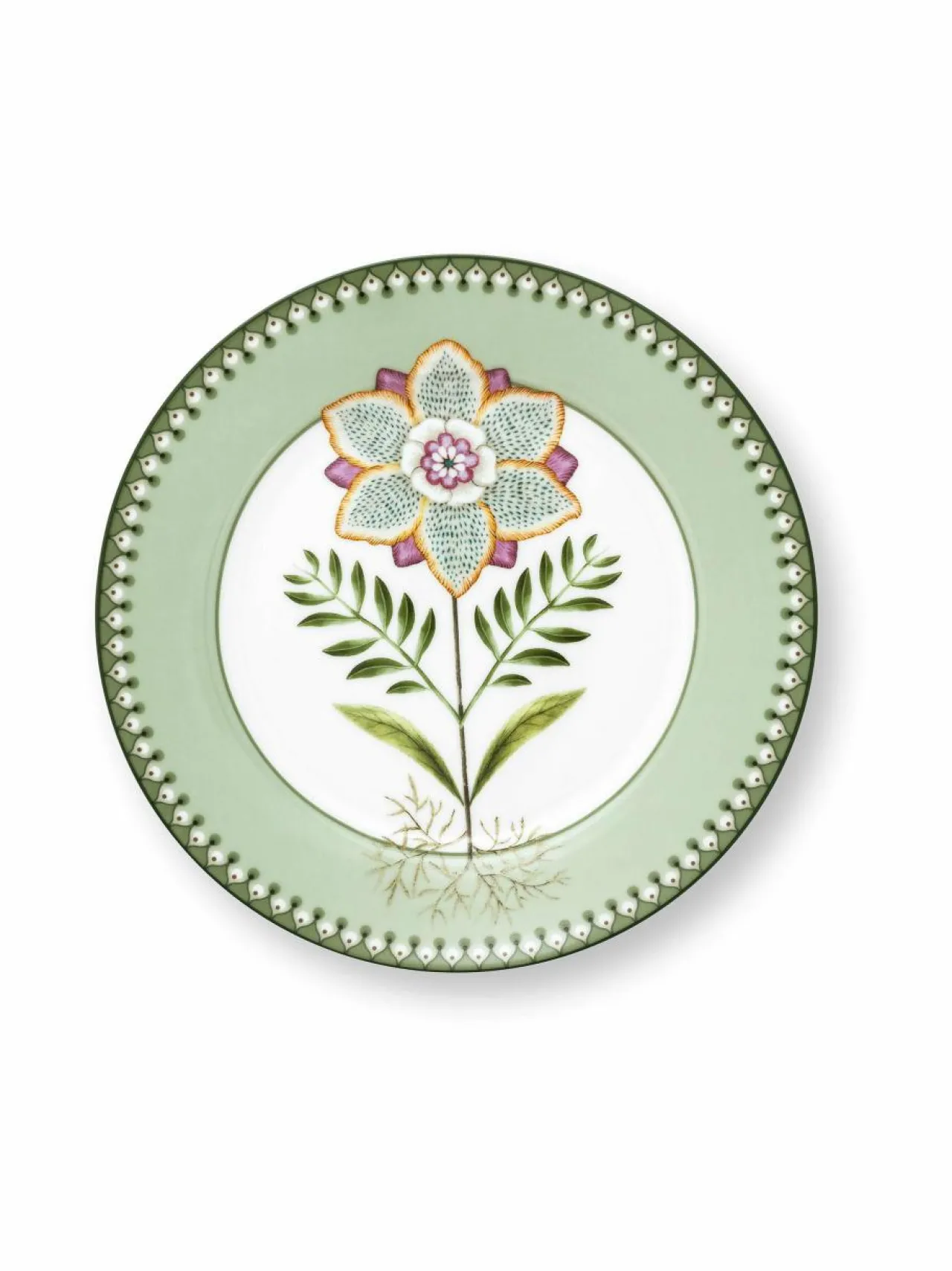 Lautaset & Kulhot|PIP Studio Lily & Lotus -posliinilautanen 21 cm LIGHT GREEN