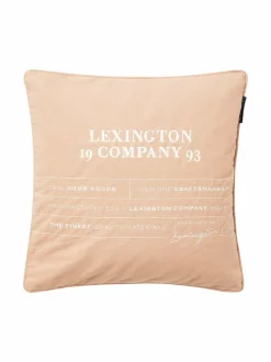 Sisustustyynyt|Lexington Logo Organic -tyynynpäällinen, 50 x 50 cm 2600-SH25 BEIGE/WHITE