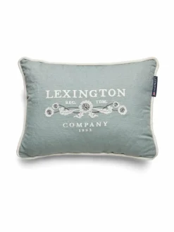 Sisustustyynyt|Lexington Logo -pellavasekoitetyyny 8404-SH10 EUCALYPTUS/WHITE