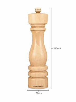 Keittiötarvikkeet|Cole & Mason London -pippurimylly, 22cm NATURAL BEECH