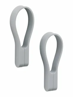 Kylpyhuonetarvikkeet|Zone Denmark Loop-pyyheripustin magneetilla 2 kpl GULL GREY