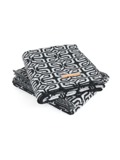 Huovat & Päiväpeitot|MIIKO Louhi-viltti TUMMA HARMAA