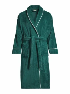 Kylpyhuonetekstiilit|Villa Stockmann Lounge-aamutakki EMERALD GREEN