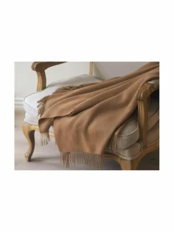 Huovat & Päiväpeitot|Balmuir Lucca-alpakkahuopa 135 x 180 cm 813 CAMEL