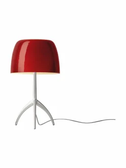 Pöytävalaisimet|Foscarini Lumiere Table Piccola -pöytävalaisin ALLUMINIO/CILIEGIA