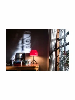 Pöytävalaisimet|Foscarini Lumiere Table Piccola -pöytävalaisin ALLUMINIO/CILIEGIA