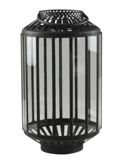 Kynttilät & Lyhdyt|Chic Antique Lyhty MUSTA JA LASI