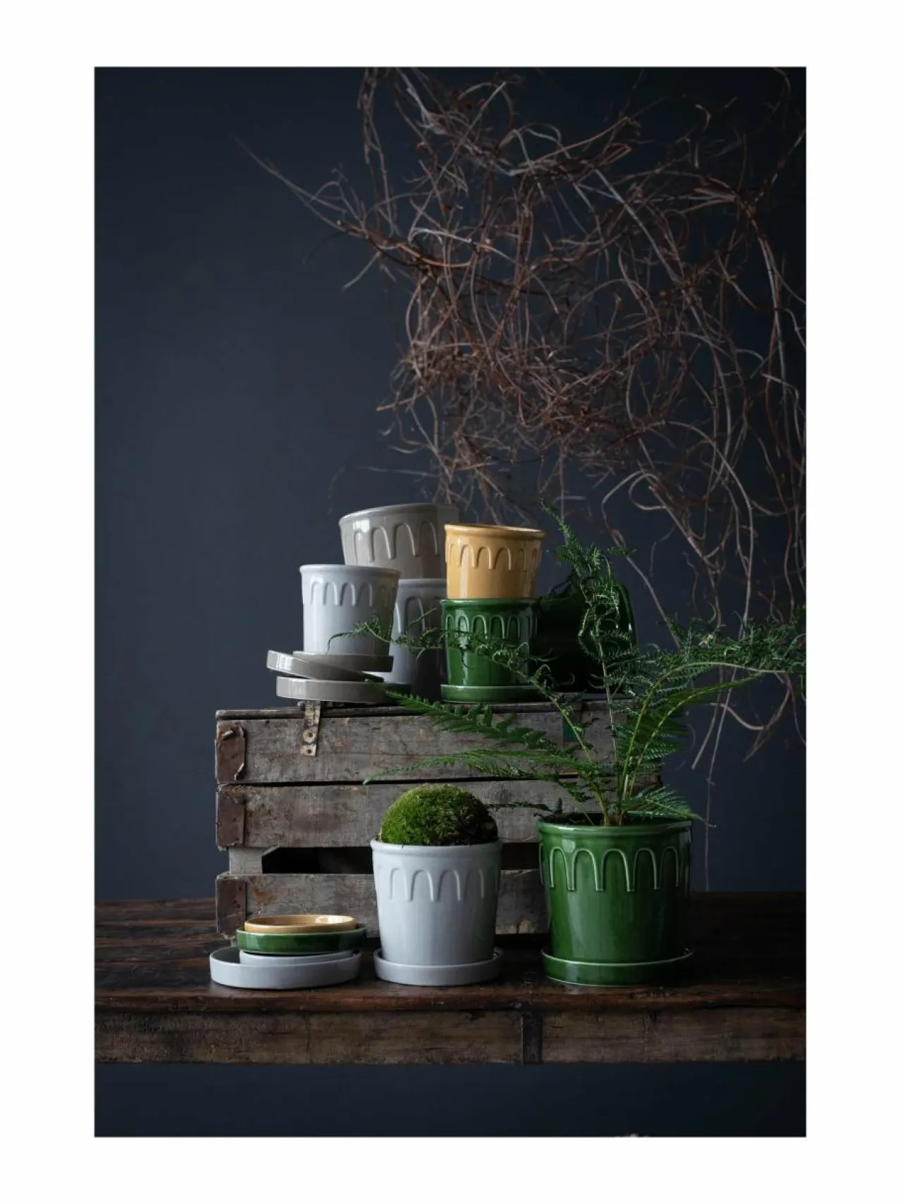 Ruukut & Istutusastiat|Wikholm Form Lykke- ruukku ja aluslautanen 12 x 11 cm WHITE