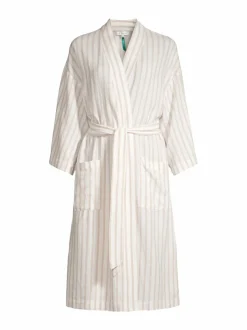 Kylpyhuonetekstiilit|A+more Macy-aamutakki OFFWHITE/BROWN