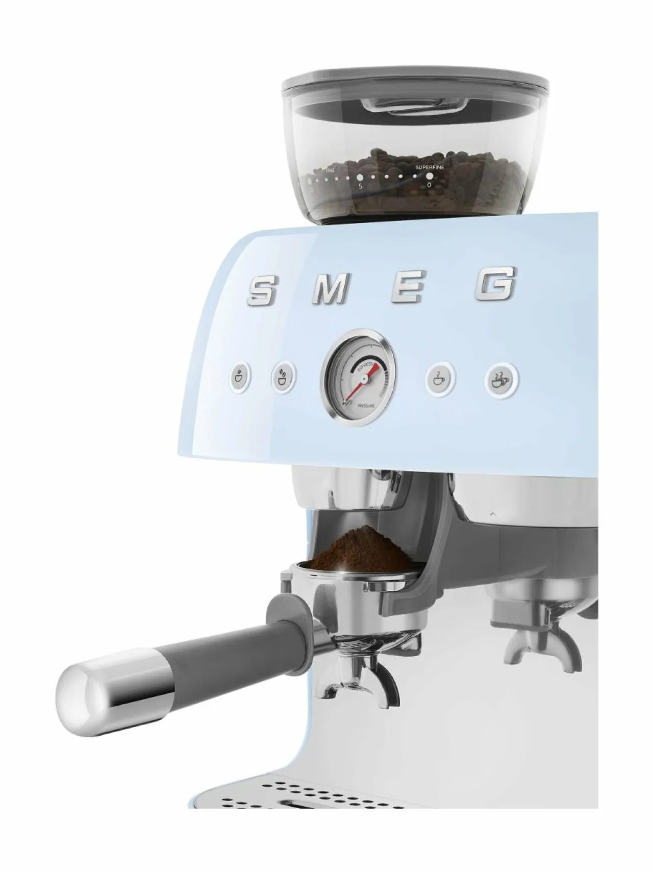 Kahvin- & Vedenkeittimet|Smeg Manuaalinen espressokone PASTEL BLUE