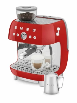 Kahvin- & Vedenkeittimet|Smeg Manuaalinen espressokone RED