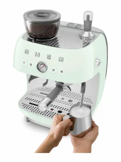 Kahvin- & Vedenkeittimet|Smeg Manuaalinen espressokone PASTEL GREEN