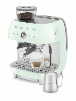 Kahvin- & Vedenkeittimet|Smeg Manuaalinen espressokone PASTEL GREEN