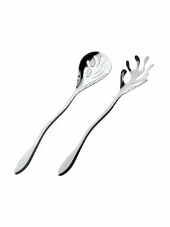 Aterimet & Tarjoiluvälineet|Alessi Mediterraneo-salaattiottimet TERÄS