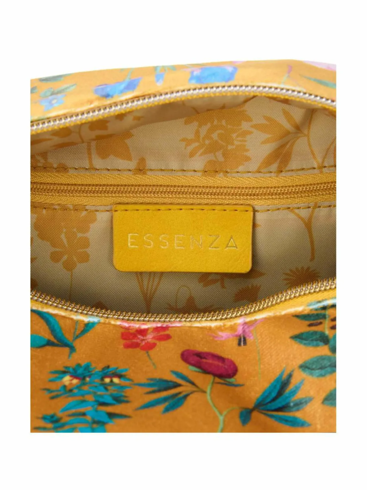 Kylpyhuonetarvikkeet|Essenza Megan Marigold -kosmetiikkalaukku, 20 x 8 x 11 cm 665 FLOWER OCHRE