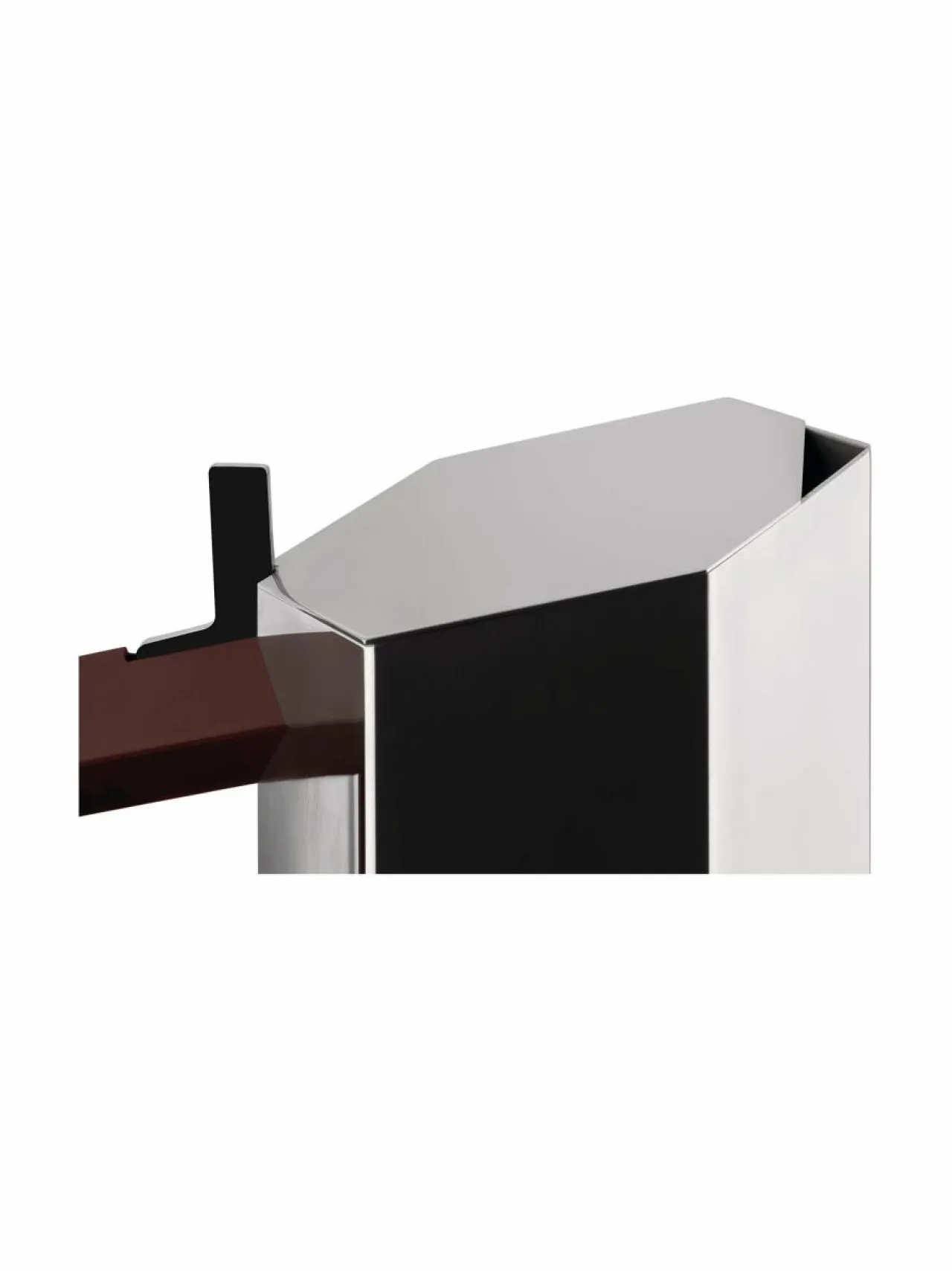 Tee, Kahvi & Vesi|Alessi Menhir -3 kupin mokkapannu SILVER