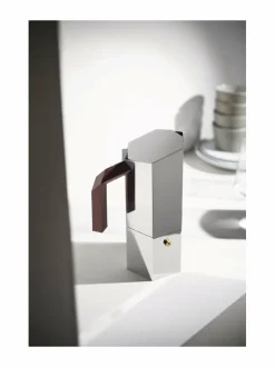 Tee, Kahvi & Vesi|Alessi Menhir -3 kupin mokkapannu SILVER