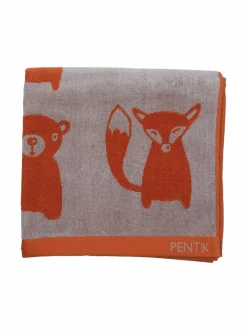 Kylpyhuonetekstiilit|Pentik Metsänväki -kylpypyyhe, 70x140cm ORANGE