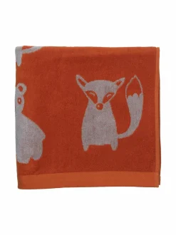 Kylpyhuonetekstiilit|Pentik Metsänväki -kylpypyyhe, 70x140cm ORANGE