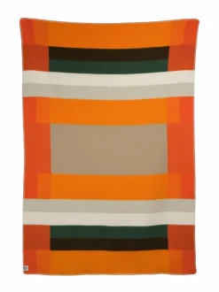 Huovat & Päiväpeitot|Røros Tweed Mikkel-villahuopa 135 x 200 cm ORANGE