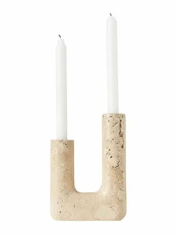 Kynttilät & Lyhdyt|Muubs Minerva-kynttilänjalka CREME