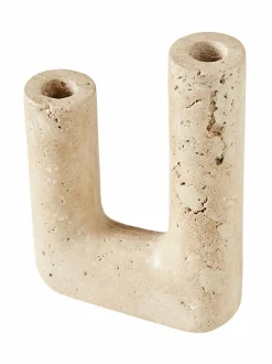 Kynttilät & Lyhdyt|Muubs Minerva-kynttilänjalka CREME