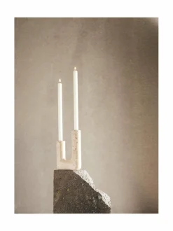 Kynttilät & Lyhdyt|Muubs Minerva-kynttilänjalka CREME