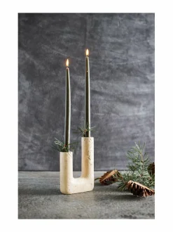 Kynttilät & Lyhdyt|Muubs Minerva-kynttilänjalka CREME