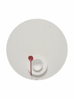 Keittiö- & Kattaustekstiilit|Chilewich Mini Basketweave Round -pöytätabletti ø 38 cm WHITE