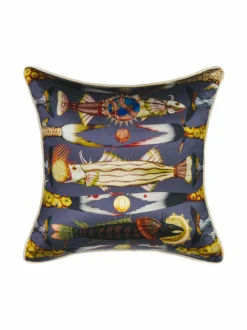 Sisustustyynyt|Klaus Haapaniemi & Co Misto Mare Fish Silk Cushion Cover -silkkityynynpäällinen GREY