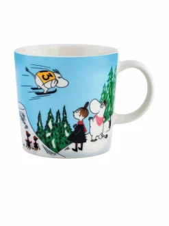 Mukit & Kupit & Asetit|Moomin Arabia Mäkihyppy-muki 0,3 l BLUE-WHITE