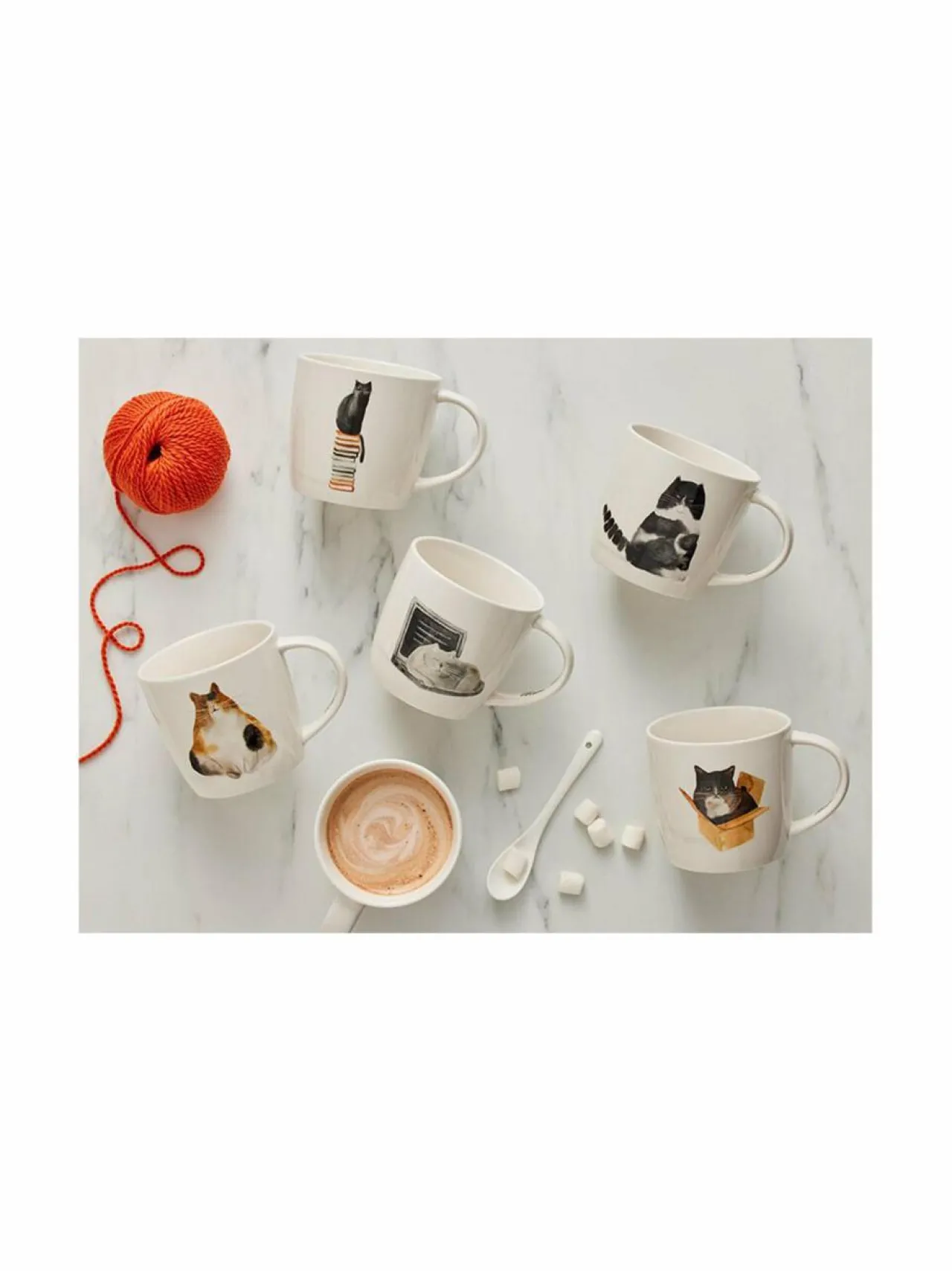 Mukit & Kupit & Asetit|Maxwell&Williams MM Feline Friends -muki, 400 ml BROWN, WHITE,GREY