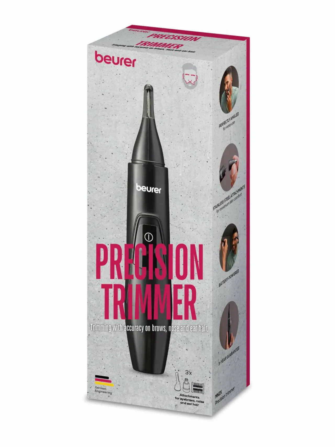 Ihokarvanpoisto|Beurer MN2X Precision Trimmer -trimmeri BLACK