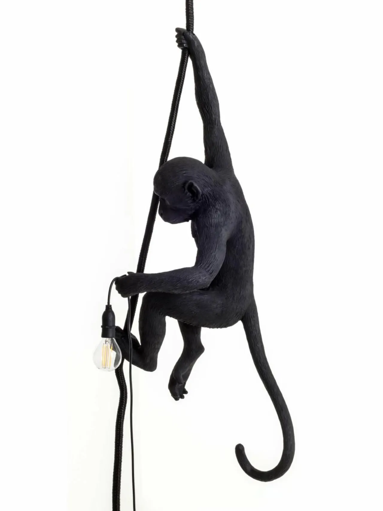 Kattovalaisimet|Seletti Monkey Lamp Ceiling -kattovalaisin MUSTA