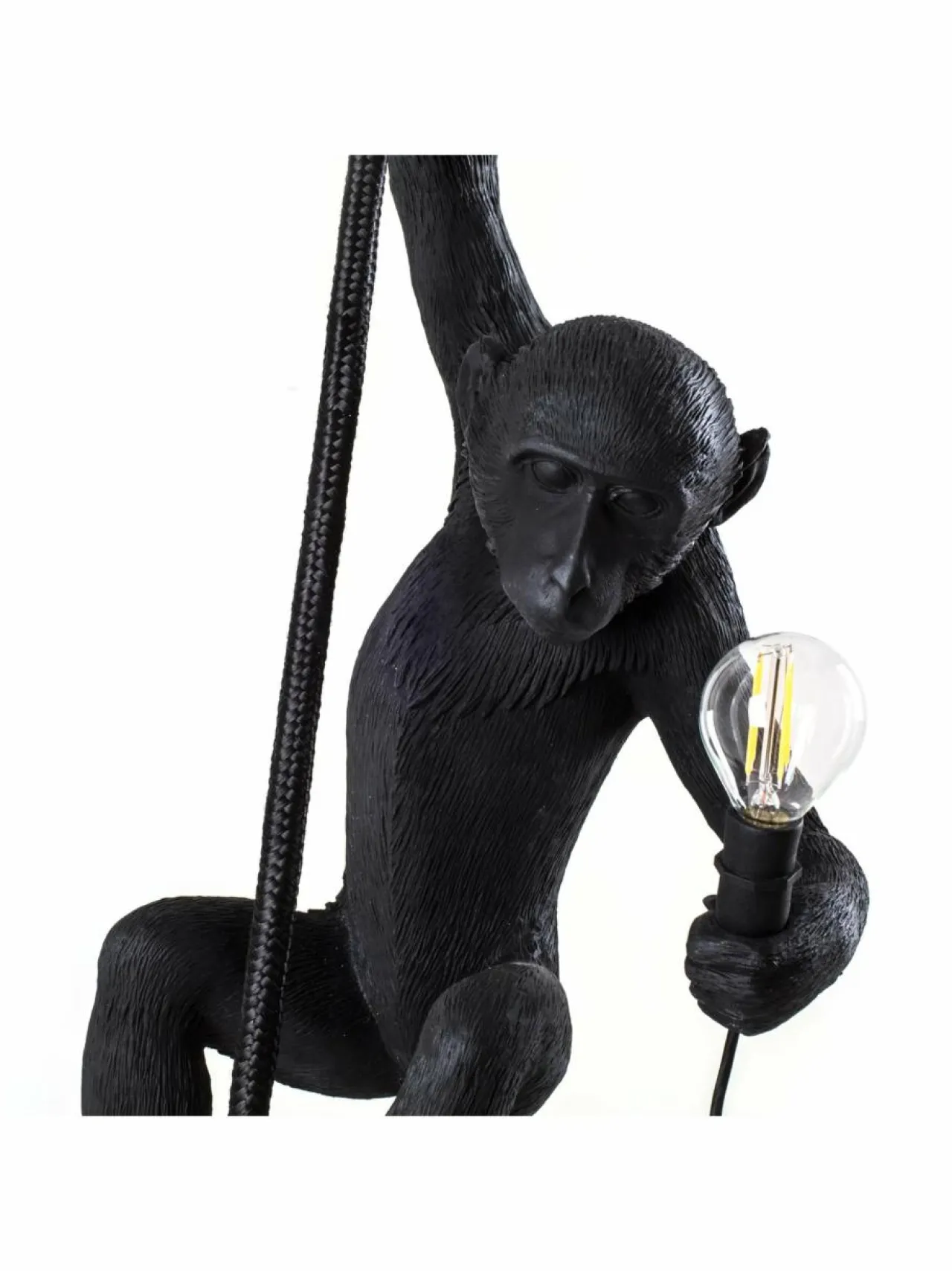Kattovalaisimet|Seletti Monkey Lamp Ceiling -kattovalaisin MUSTA