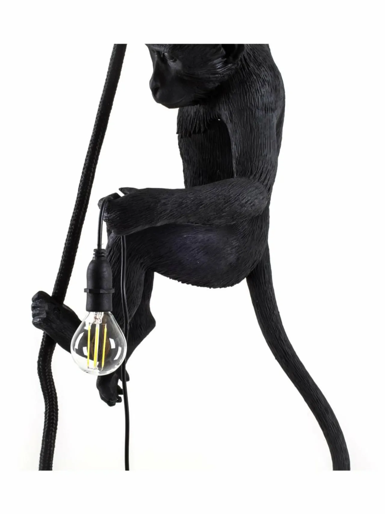 Kattovalaisimet|Seletti Monkey Lamp Ceiling -kattovalaisin MUSTA