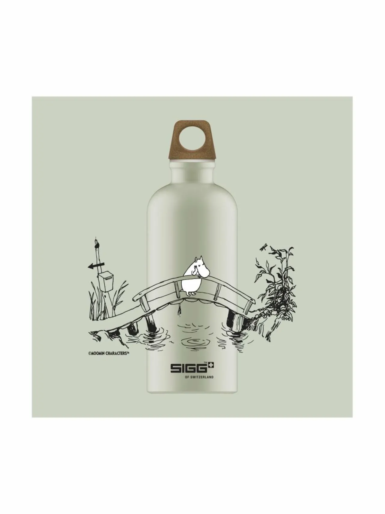Tee, Kahvi & Vesi|Sigg Moomin Bridge -juomapullo, 0.6L SAGE