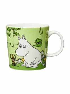Mukit & Kupit & Asetit|Moomin Arabia Muumipeikko-muki, Moomin 80 -juhlavuosileimalla GREEN