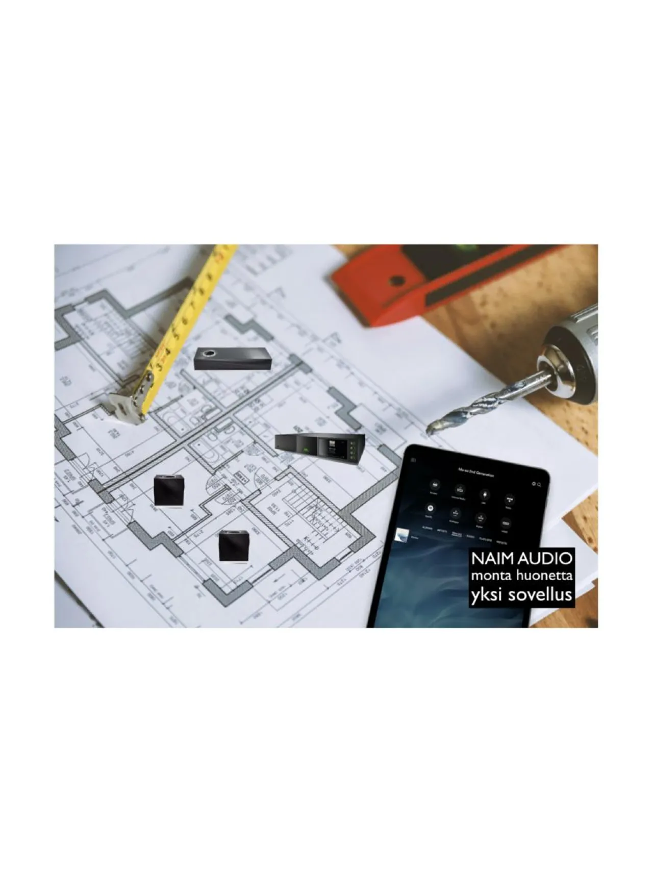 Audio|Naim Audio Naim Mu-so 2nd Generation musiikkijärjestelmä, alu/musta