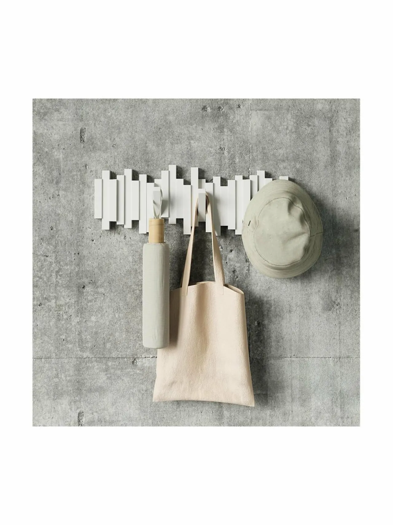 Naulakot & Koukut|Umbra Naulakko 49 x 18 x 3 cm VALKOINEN