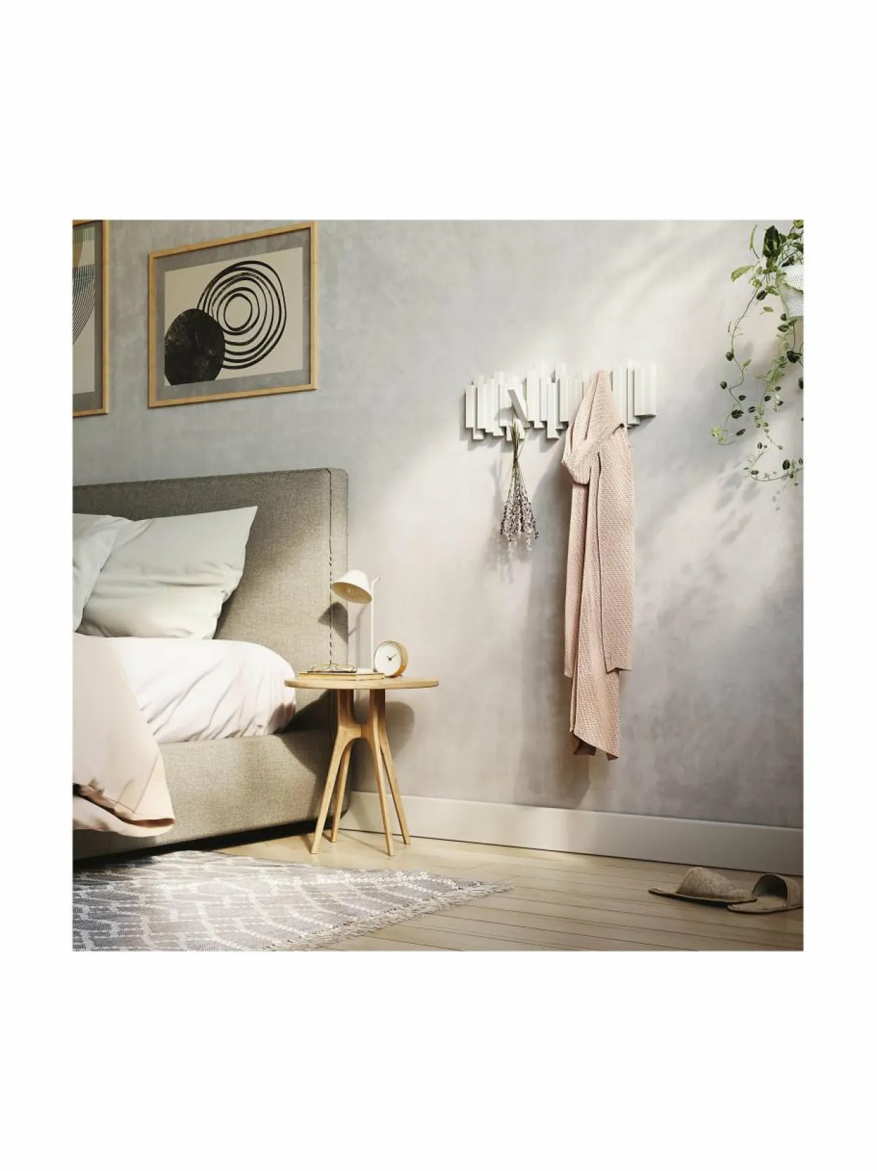 Naulakot & Koukut|Umbra Naulakko 49 x 18 x 3 cm VALKOINEN