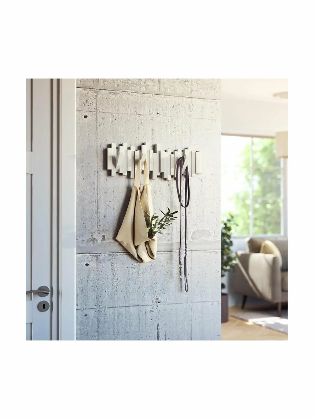 Naulakot & Koukut|Umbra Naulakko 49 x 18 x 3 cm VALKOINEN