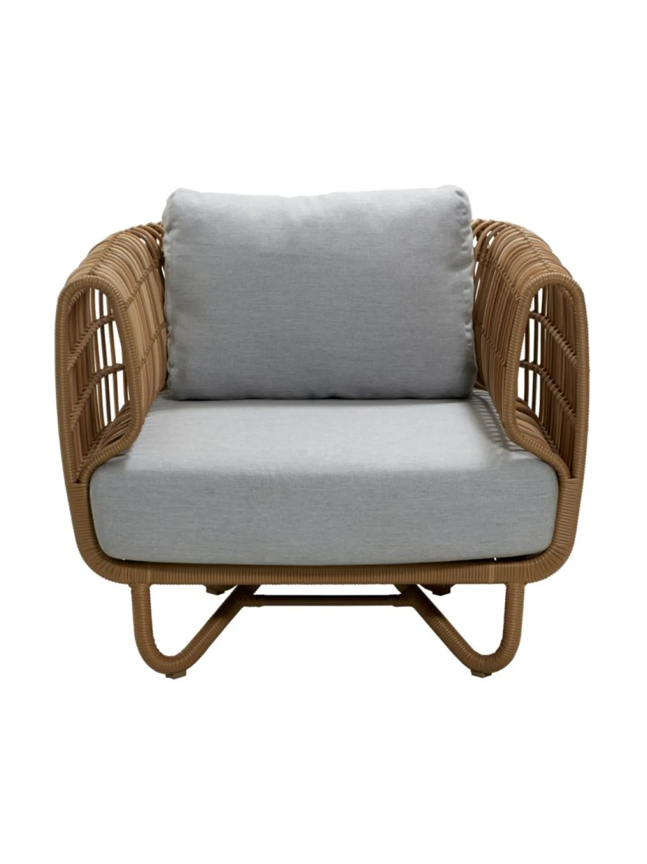 Puutarhakalusteet & Pehmusteet|Cane-Line Nest-nojatuoli NATURAL, HARMAA