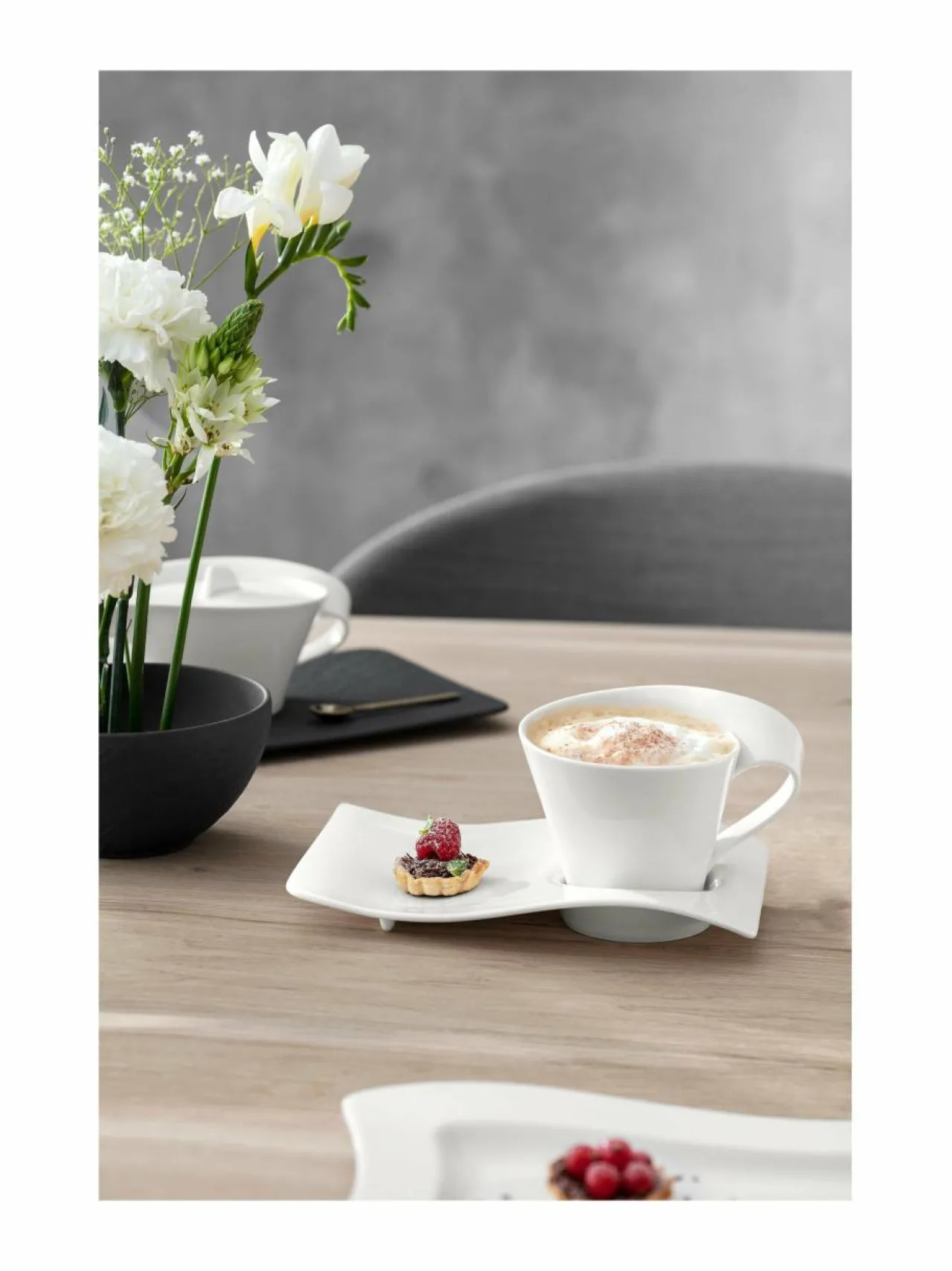 Tarjoiluastiat|Villeroy & Boch New Wave Caffè Party -lautanen 20 x 14 cm VALKOINEN