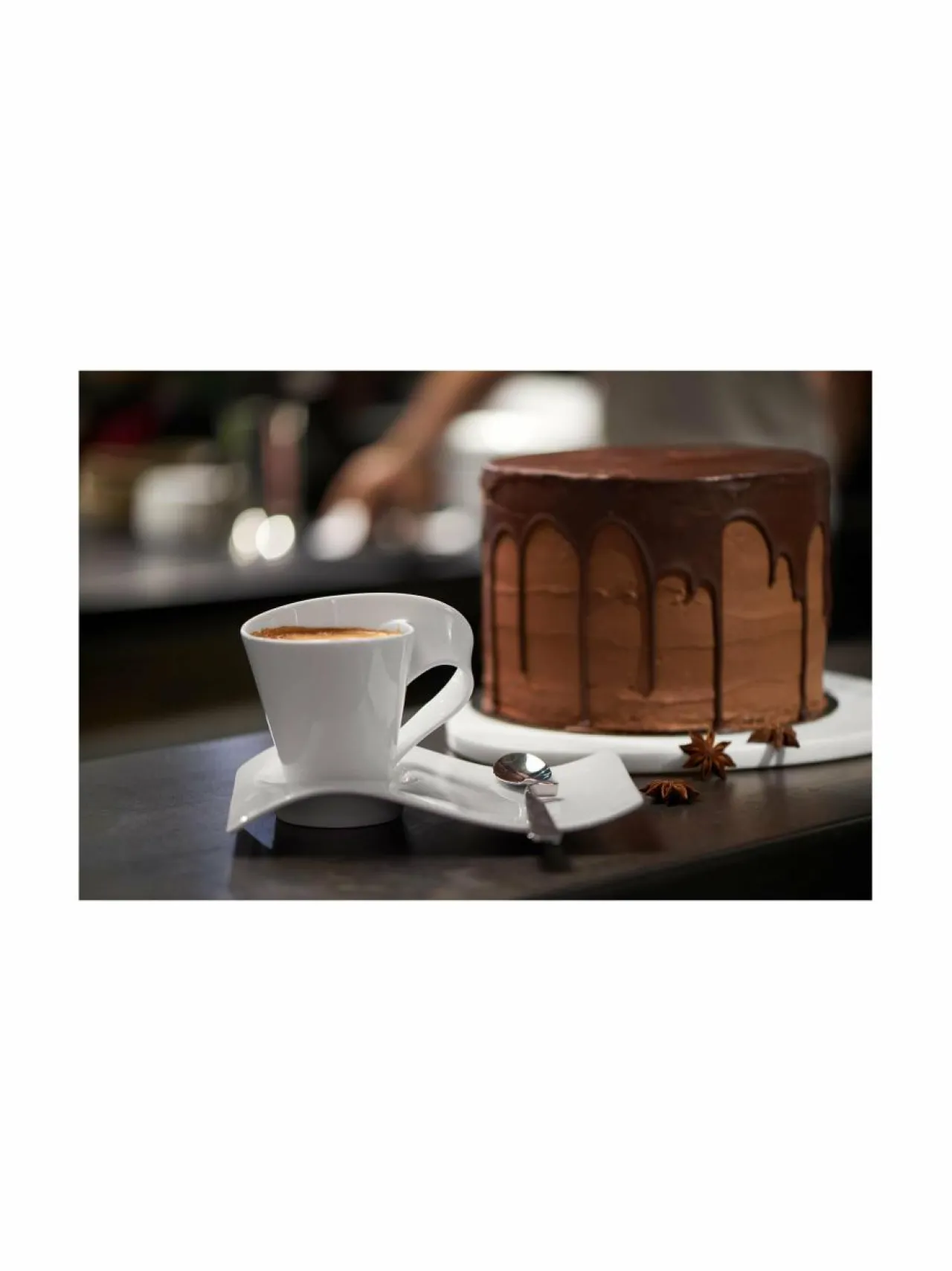 Tarjoiluastiat|Villeroy & Boch New Wave Caffè Party -lautanen 20 x 14 cm VALKOINEN