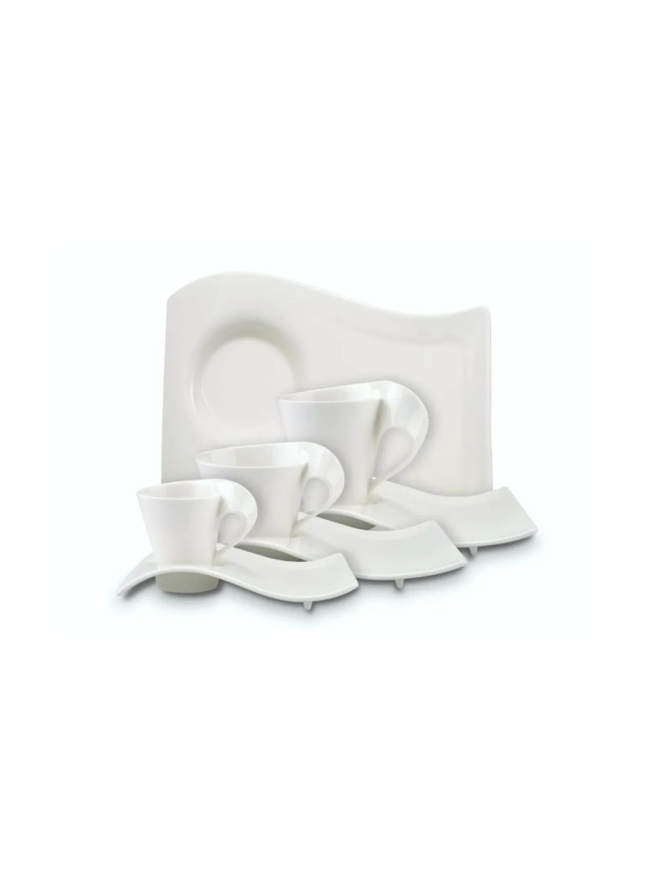 Tarjoiluastiat|Villeroy & Boch New Wave Caffè Party -lautanen 20 x 14 cm VALKOINEN