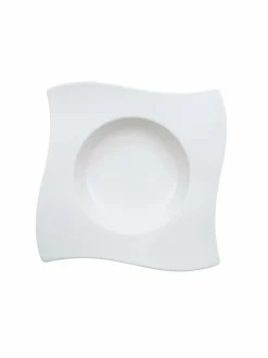 Lautaset & Kulhot|Villeroy & Boch New Wave -syvä lautanen 24 cm VALKOINEN